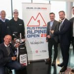 Von links: Karl Czernin (GF Open Golf Group / GC Gut Altentann), Niki Zitny (Sportdirektor OOEGV), Leo Bauernberger (GF SalzburgerLand Tourismus), Matthias Schwab (AUT), Martin Zauner (Landesrat Sport), Stefan Schnoell (LandeshauptmannSTV. Salzburg) und Edwin Weindorfer (CEO Golf Enterprises). (Foto: GEPA pictures/Mathias Mandl)