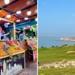 Kunstvoll gestaltete Obststände und abwechslungsreiche Golfplätze (Fotos: Jürgen Linnenbürger)