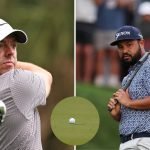 Rory McIlroy und J.J. Spaun werden den Titel der Players Championship 2025 am Montag in einem Playoff ausspielen. (Fotos: Getty)