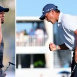 Tiger Woods gratuliert Karl Vilips nach seinem ersten PGA-Tour-Sieg. (Fotos: Getty)