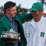 Rory McIlroy mit Freund und Caddie Harry Diamond beim US Masters 2025. (Foto: Getty)