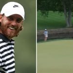 Tommy Fleetwood hat das Glück bei der PGA Championship 2025 auf seiner Seite. (Fotos: Getty; X/ @GolfDigest)