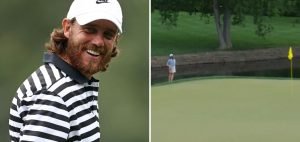 Tommy Fleetwood hat das Glück bei der PGA Championship 2025 auf seiner Seite. (Fotos: Getty; X/ @GolfDigest)