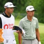 Collin Morikawa mit Interims-Caddie KK Limbhasut. (Foto: Getty)