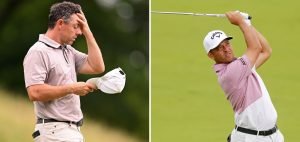 Rory McIlroy und Xander Schauffele straucheln bei der US Open 2025. (Fotos: Getty)