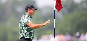 Patrick Reed und sein Albatross während der ersten Runde auf der US Open 2025 in Oakmont. (Foto: Getty)