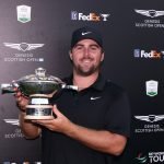 Chris Gotterup jubelt über seinen ersten Titel auf der DP World Tour (Foto: Getty)