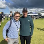 Matti Schmid im Gespräch mit Golf Post Gründer Matthias Gräf im Vorfeld von The Open in Royal Portrush (Foto: Golf Post)
