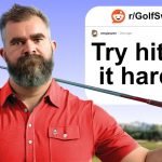 Jason Kelce lässt Reddit an seinen Golfschwung ran – was dabei rauskam. (Foto: Youtube@Jason Kelce)