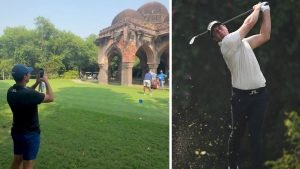 Viktor Hovland genießt seine Zeit bei der DP World India Championship mit ein Sightseeing (Foto: X/dpworldtour und Getty