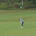 Briem beeindruckt mit starkem Schlag beim 8. Loch der Wistron Ladies Open 2025 - (@LETgolf)