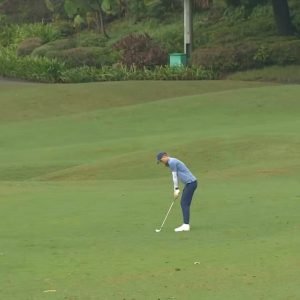 Briem beeindruckt mit starkem Schlag beim 8. Loch der Wistron Ladies Open 2025 - (@LETgolf)