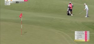 Nicolai von Dellingshausen gelingt spektakulärer Eagle-Putt vom Fairway - (@DPWorldTour)