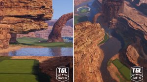 Tomorrow Golf League stellt spektakuläres Design vor. (Fotos: x.com/@TGL)