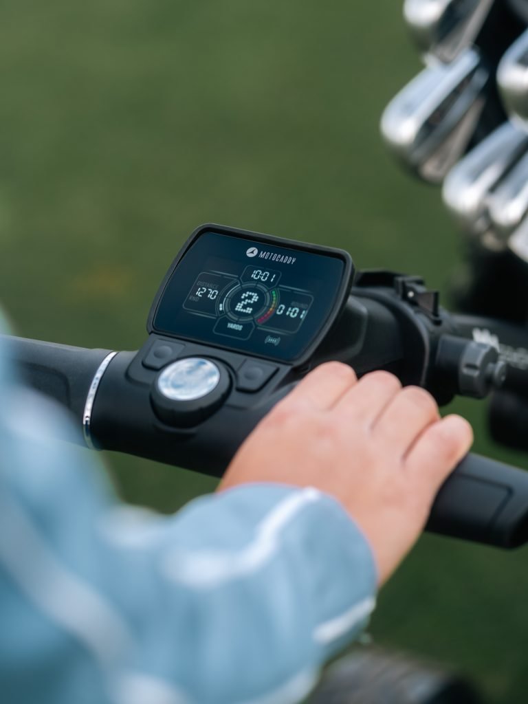 Der Bildschirm des M7 Remote. (Foto: Motocaddy)