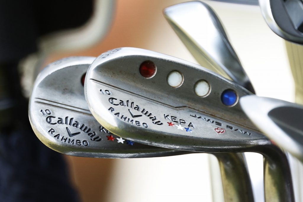 Jon Rahms personaliserte Callaway Jaws Raw-Wegdes. (Foto: Getty)