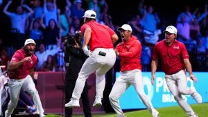 Jupiter Links feiert in der TGL gegen The Bay den Einzug in die Playoffs. (Foto: Getty)