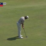 Tommy Fleetwood beim Birdie-Putt am 5. Loch in Runde 1 der Open 2026 in Royal Birkdale