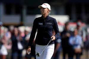 LYTHAM ST ANNES, ENGLAND - AUGUST 01: Alexandra Forsterling of Germany looks on as she leaves the green on the first hole during the Third Round of the AIG Women's Open 2026 at Royal Lytham & St. Annes on August 01, 2026 in Lytham St Annes, England. (Photo by Ryan Hiscott/R&A/R&A via Getty Images) (Foto: Getty Images)